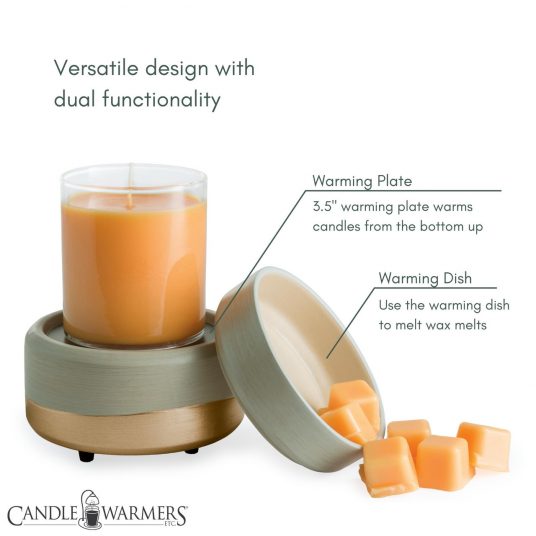 Candle Warmers 2-in-1 Classic Fragrance Warmer, Midas
